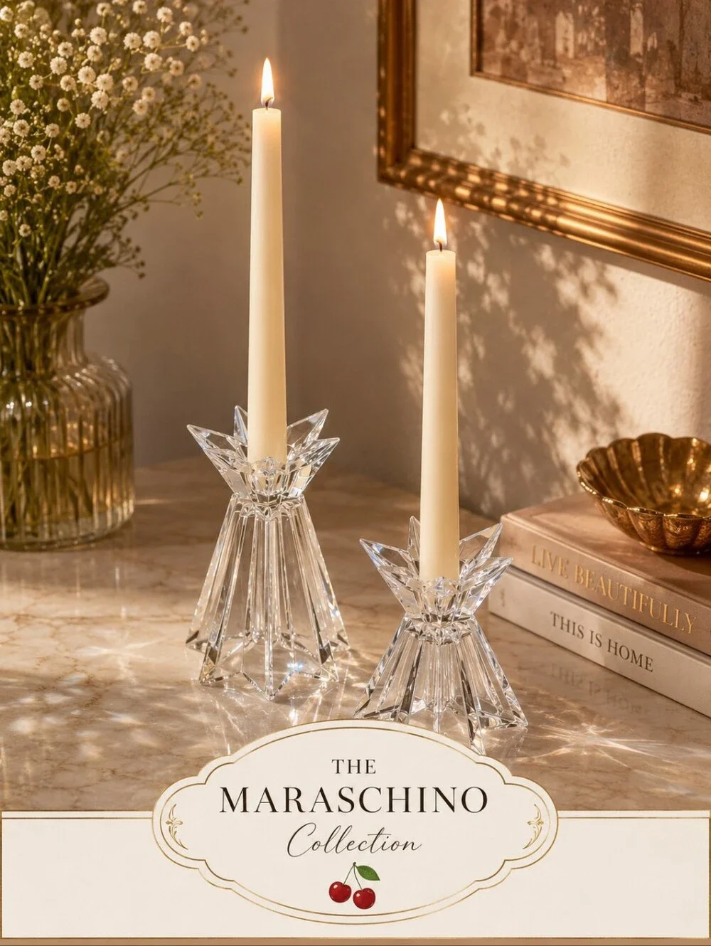 Vintage Nachtmann Galaxy Crystal Candle Holders | MCM